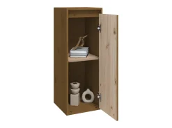 armarios de pared marrón miel de 30 x 30 x 80 cm, madera maciza de pino.