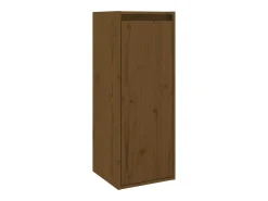 armarios de pared marrón miel de 30 x 30 x 80 cm, madera maciza de pino.