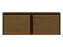 armarios de pared marrón miel de 45 x 30 x 35 cm, madera maciza de pino.