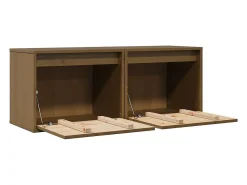 armarios de pared marrón miel de 45 x 30 x 35 cm, madera maciza de pino.