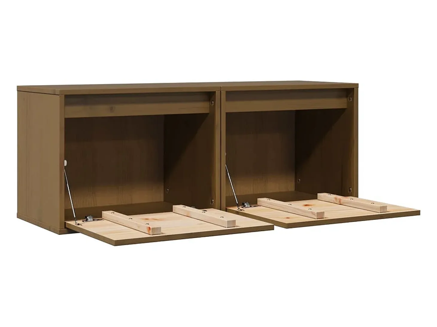 armarios de pared marrón miel de 45 x 30 x 35 cm, madera maciza de pino.
