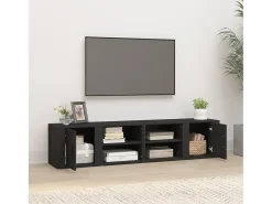 Arnaldo Muebles para TV 2 uds madera contrachapada negro 80x31,5x36 cm