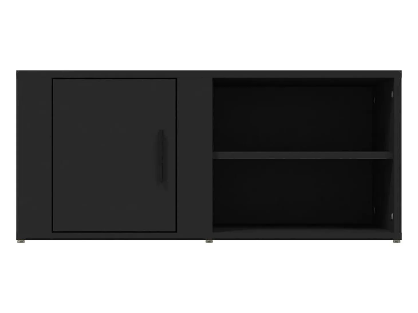 Arnaldo Muebles para TV 2 uds madera contrachapada negro 80x31,5x36 cm
