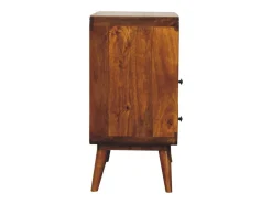 Artisan Furniture Consola curva Nordic Charm de madera maciza