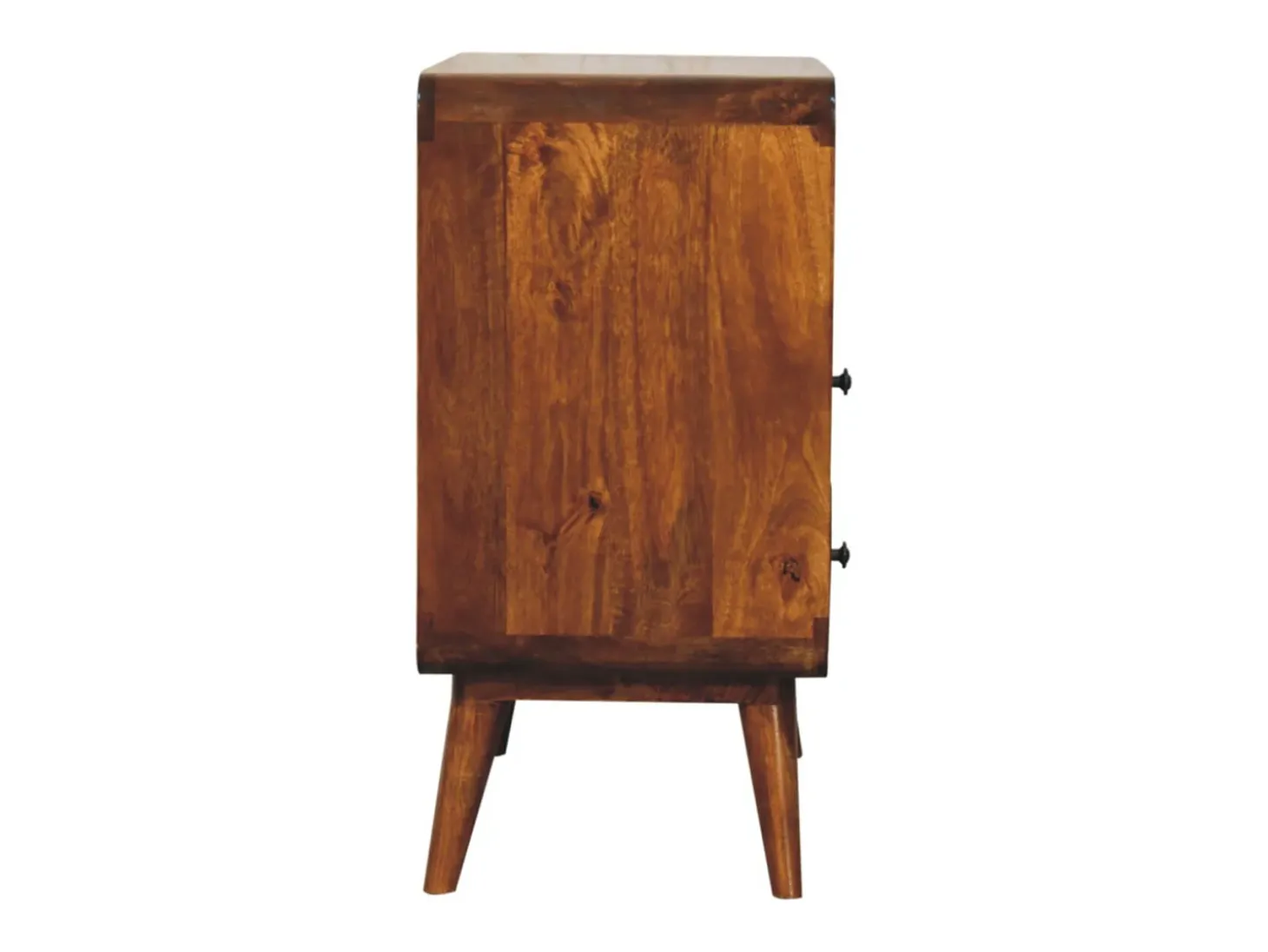 Artisan Furniture Consola curva Nordic Charm de madera maciza