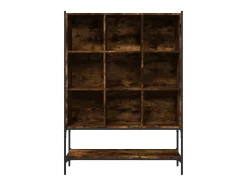 Assen Estantería madera de ingeniería roble ahumado 102x30x141,5 cm