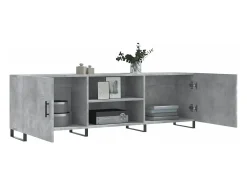 Astrid Helene Mueble de TV madera de ingeniería gris hormigón 150x30x50 cm