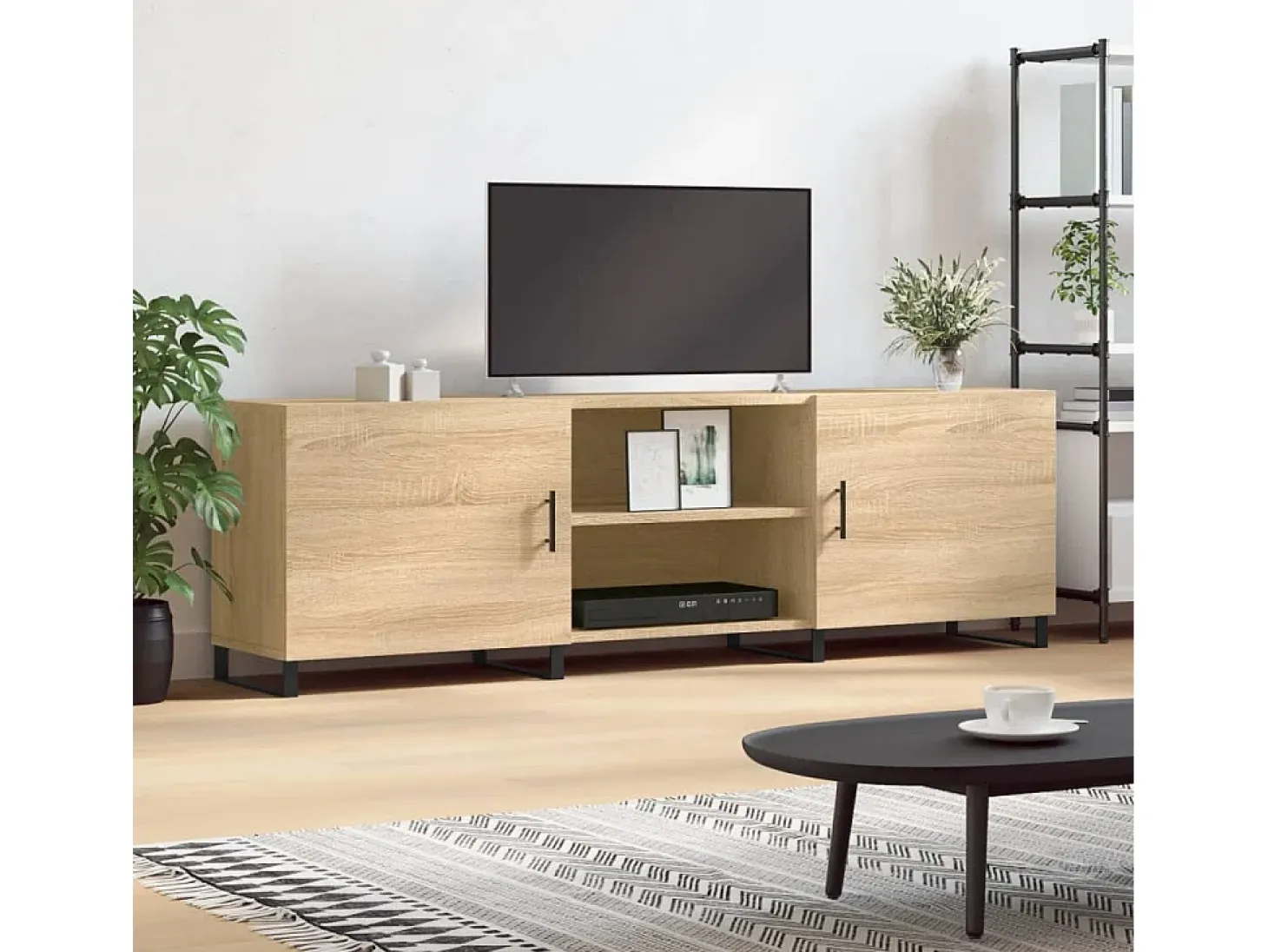 Astrid Helene Mueble para TV madera de ingeniería roble Sonoma 150x30x50 cm