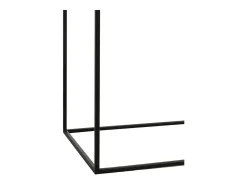 Azinah Consola de 2 bandejas de metal negro L 105 cm