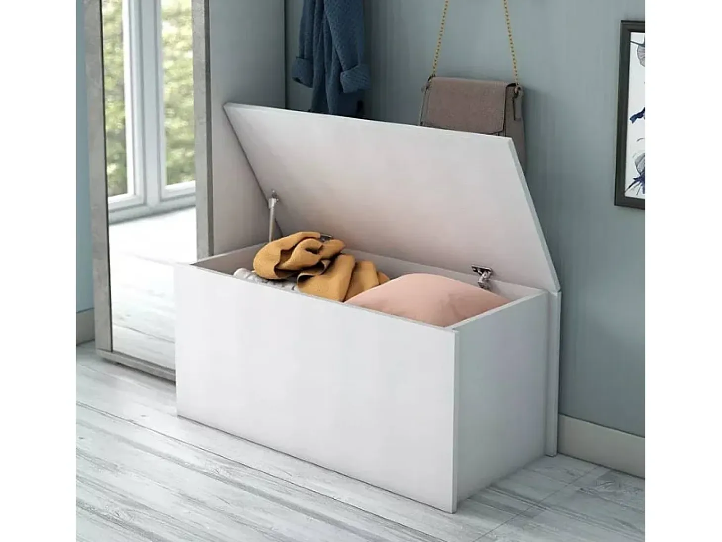 Baúl almacenaje de objetos para entradas dormitorio