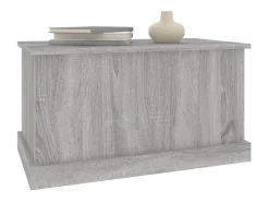 Baúl almacenaje madera contrachapada gris sonoma 70x40x38 cm