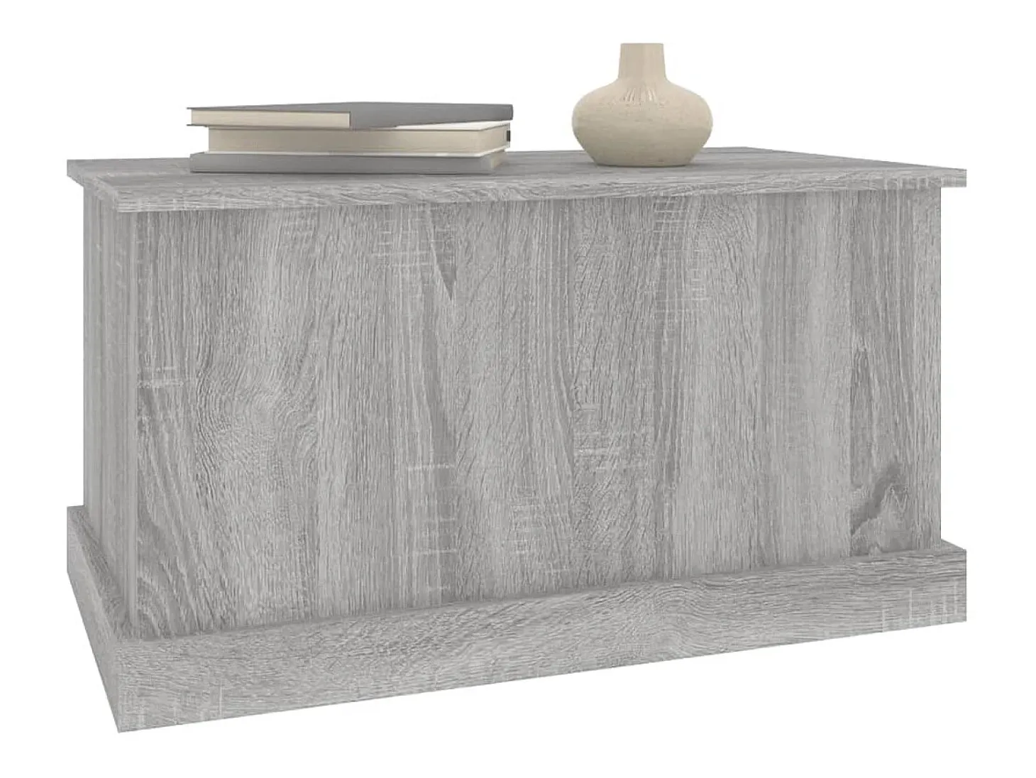 Baúl almacenaje madera contrachapada gris sonoma 70x40x38 cm