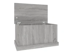 Baúl almacenaje madera contrachapada gris sonoma 70x40x38 cm