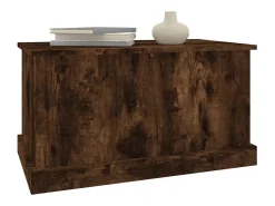 Baúl almacenaje madera contrachapada roble ahumado 70x40x38 cm ES261165