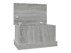 Baúl almacenaje madera contrachapada gris sonoma 50x30x28 cm ES666404