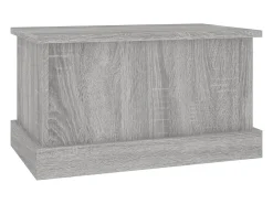Baúl almacenaje madera contrachapada gris sonoma 50x30x28 cm ES666404