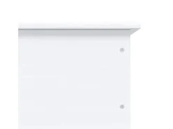 Baúl almacenaje ruedas ALTA madera maciza blanco 73x39,5x43 cm