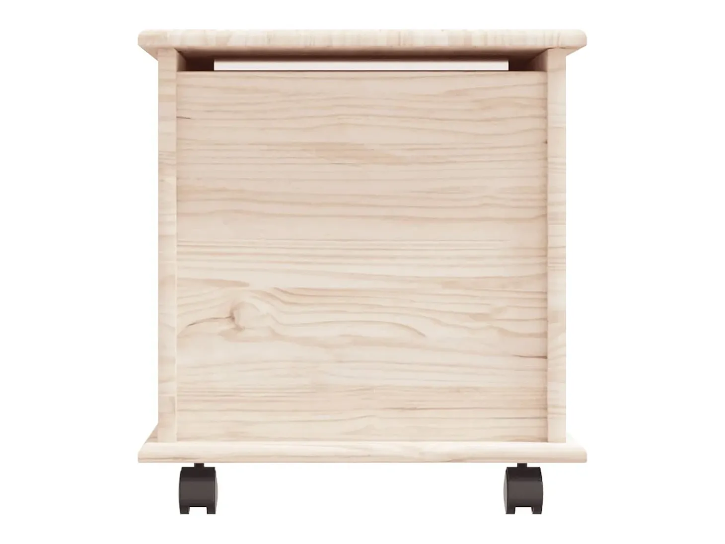 Baúl de almacenaje con ruedas ALTA madera maciza 73x39,5x44 cm ES330437