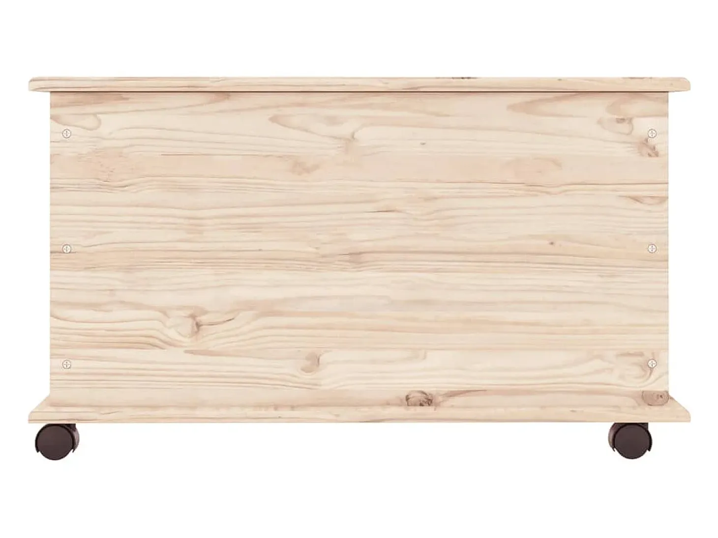 Baúl de almacenaje con ruedas ALTA madera maciza 73x39,5x44 cm ES330437