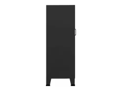 Baúl de almacenaje industrial metal negro 70x40x115 cm