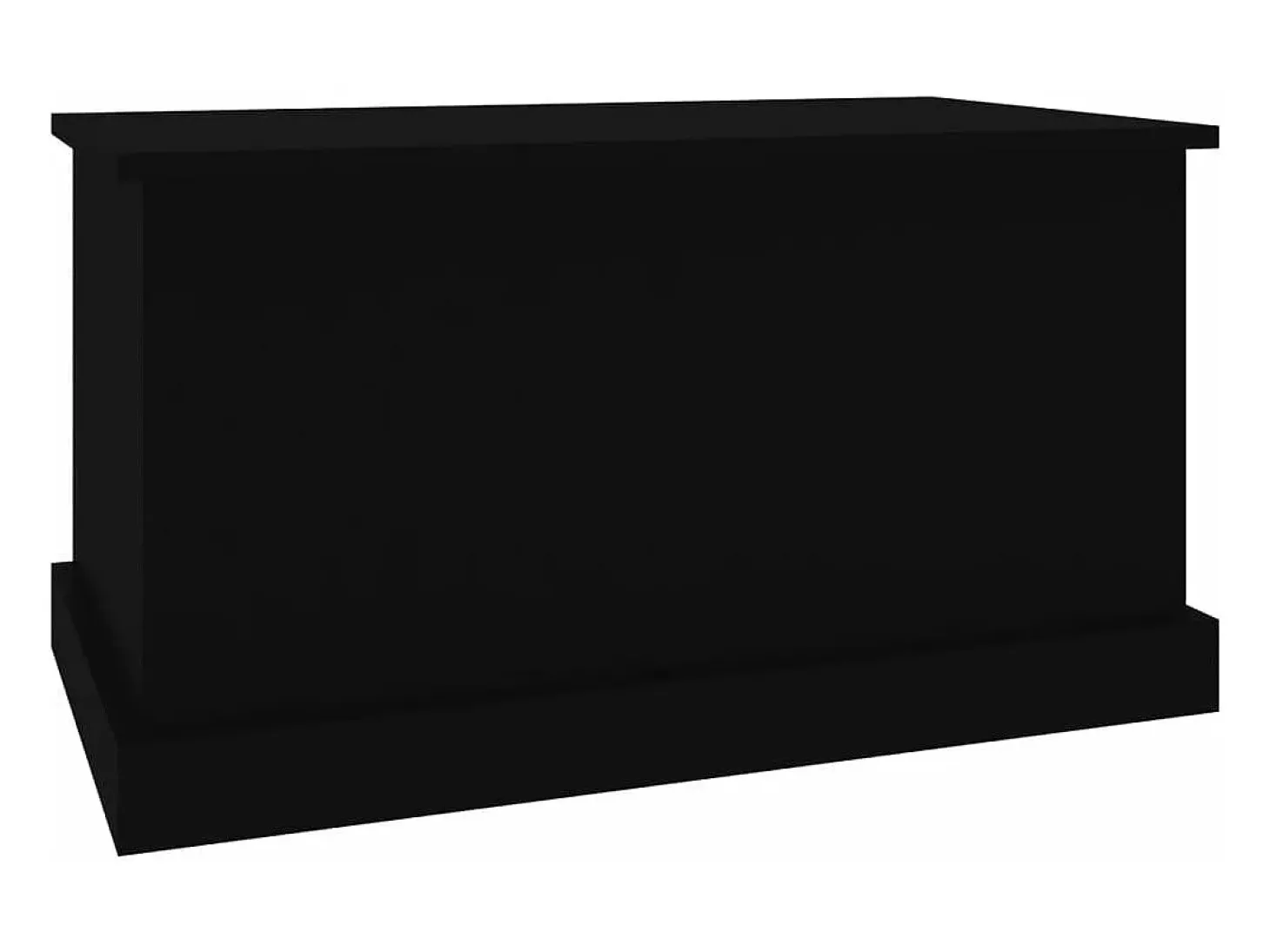 Baúl de almacenaje madera contrachapada negro 70x40x38 cm ES562786