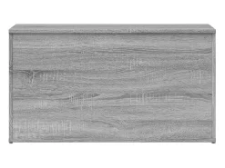 Baúl de almacenaje madera contrachapada gris Sonoma 84x42x46 cm