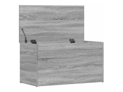 Baúl de almacenaje madera contrachapada gris Sonoma 84x42x46 cm