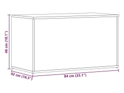 Baúl de almacenaje madera contrachapada gris Sonoma 84x42x46 cm