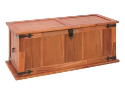 Baúl de almacenamiento 3 piezas de madera maciza de acacia