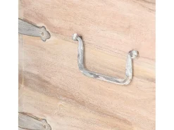 Baúl de madera maciza de acacia 40x40x40 cm
