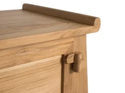 Baúl fabricado en madera maciza natural de teca 114 cm