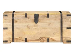 Baúl madera maciza de mango 90x40x40 cm ES568067