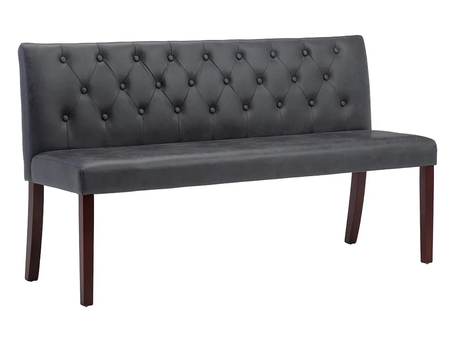 Banco 148,5 cm Gris Simil piel