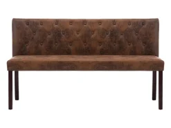 Banco 148,5 cm Piel sintética color marrón