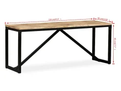 Banco 110 x 35 x 45 cm Madera maciza de mango