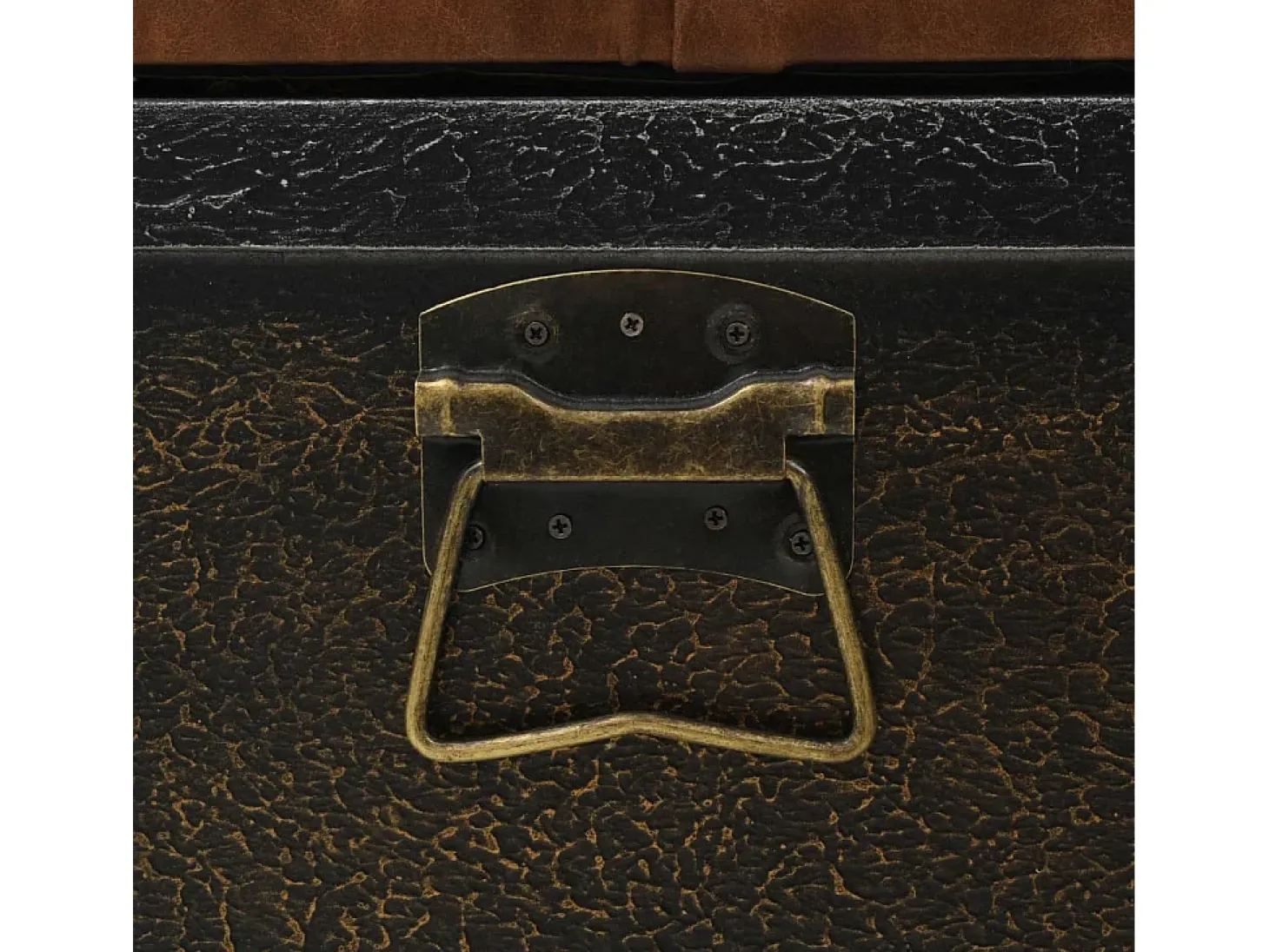 Banco almacenaje Madera maciza y polipiel 80,5x41x50 cm