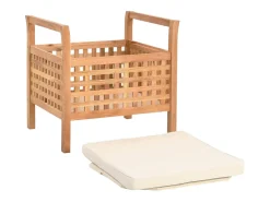 Banco almacenaje 49x48x49 cm Madera maciza de nogal
