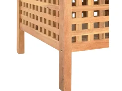 Banco almacenaje 49x48x49 cm Madera maciza de nogal