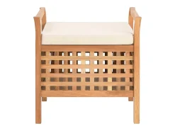 Banco almacenaje 49x48x49 cm Madera maciza de nogal