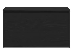 Banco con cajón Negro 80 x 40 x 45 cm Madera de ingeniería
