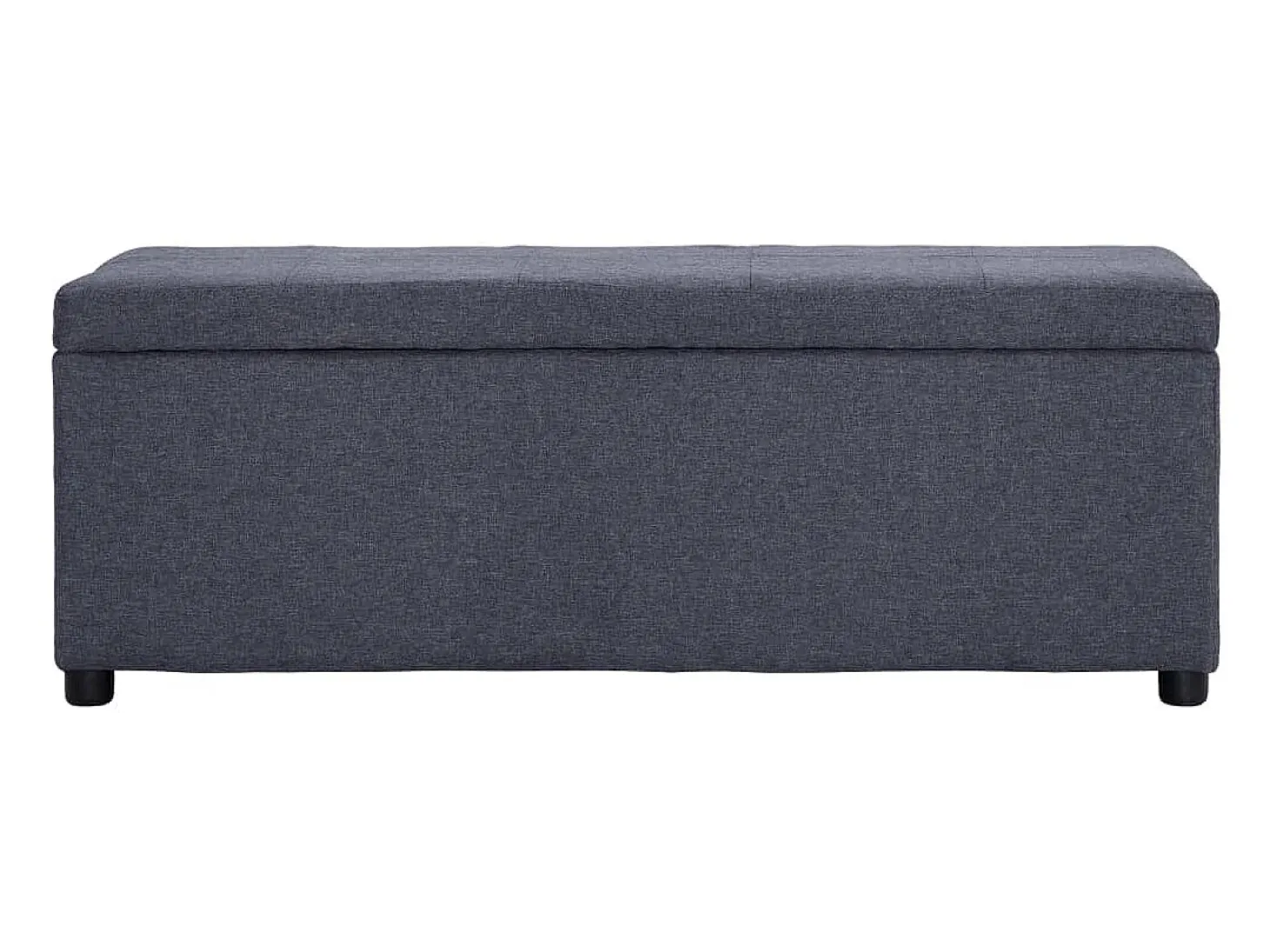 Banco con compartimento de almacenaje 116 cm Gris oscuro Poliéster