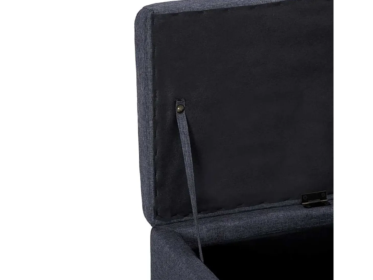 Banco con compartimento de almacenaje 116 cm Gris oscuro Poliéster