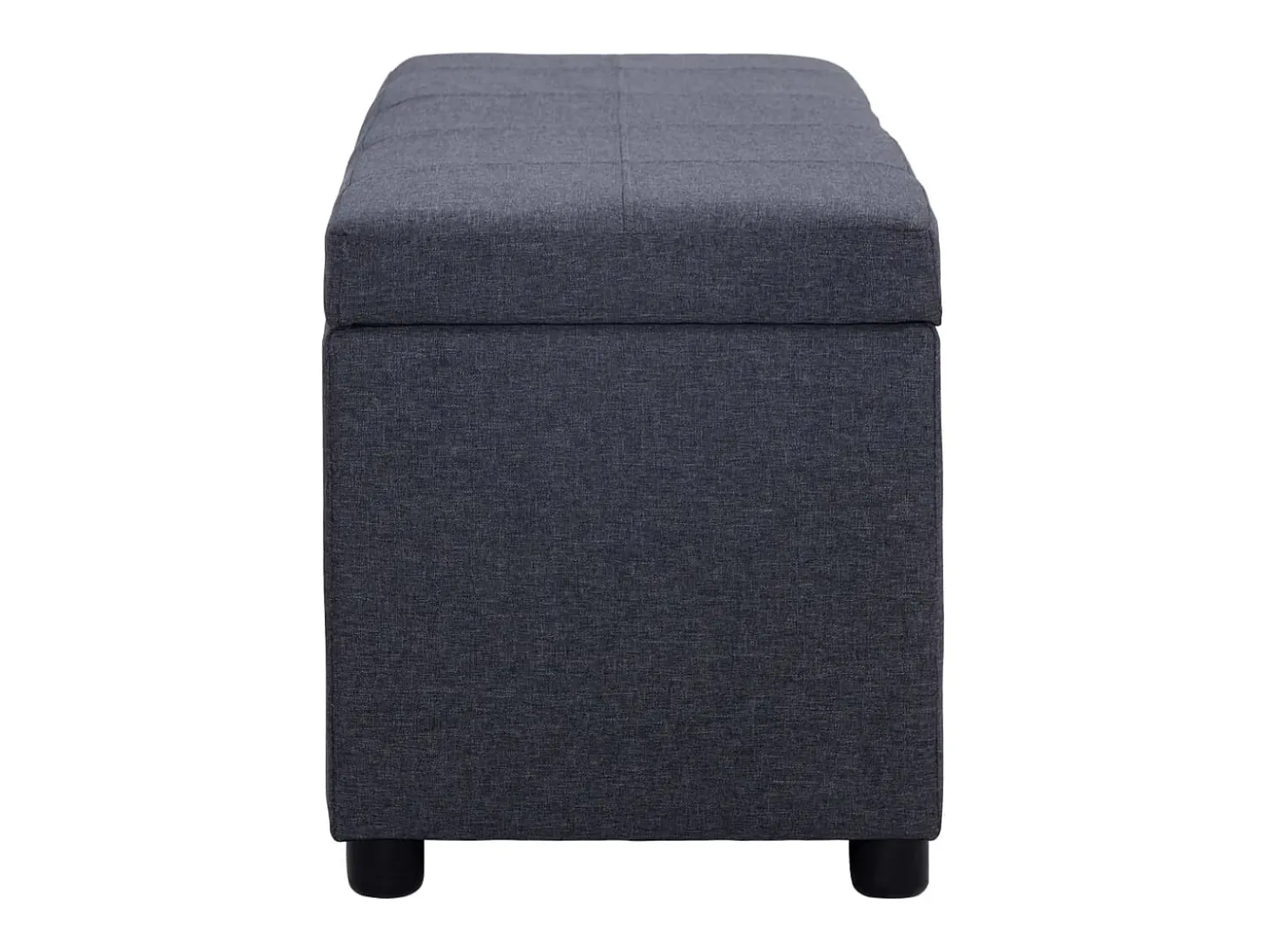 Banco con compartimento de almacenaje 116 cm Gris oscuro Poliéster