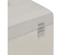 Banco con compartimento de almacenaje 80 cm Terciopelo Gris