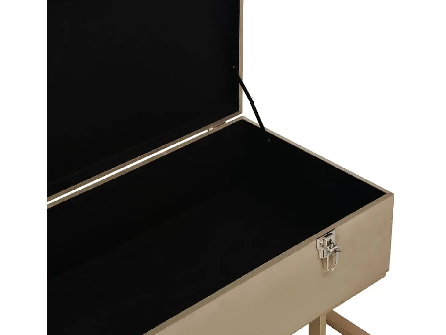 Banco con compartimento de almacenaje 105 cm Terciopelo Beige