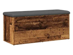 Banco de almacenaje de madera antigua 102x42x45 cm madera de ingeniería