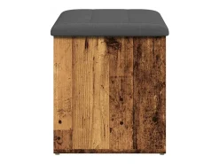 Banco de almacenaje de madera antigua 62x42x45 cm madera de ingeniería