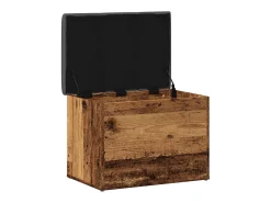 Banco de almacenaje de madera antigua 62x42x45 cm madera de ingeniería