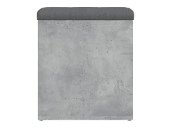 Banco de almacenaje de madera de ingeniería gris hormigón 42x42x45 cm
