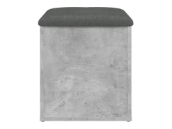 Banco de almacenaje de madera de ingeniería gris hormigón 42x42x45 cm
